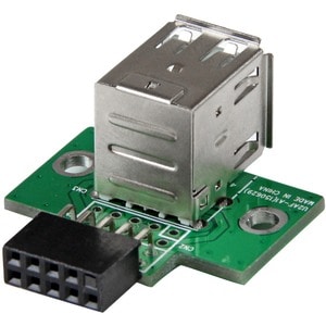 StarTech.com 2 Port USB Motherboard Header Adapter - USB A to USB 10 Pin Header F/F - Connect two internal USB devices dir