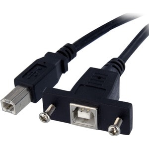 StarTech.com 1 ft Panel Mount USB Cable B to B - F/M - For customized USB device solutions; allows the USB connection to b