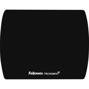 Fellowes Microban® Ultra Thin Mouse Pad - Black - 7" x 9" x 0.06" Dimension - Black - 1 Pack