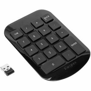 Targus Wireless Numeric Keypad - USB - Black, Gray