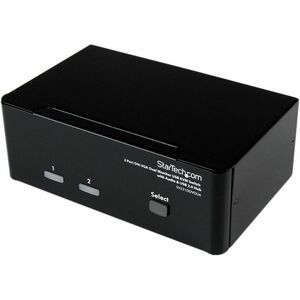 StarTech.com 2 Port KVM Switch DVI and VGA w/ Audio and USB 2.0 Hub Dual Monitor / Display / Screen KVM Switch DVI VGA (SV