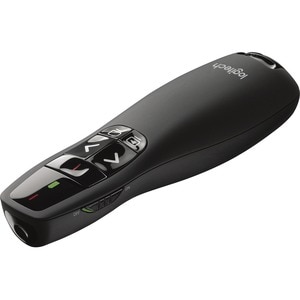 Logitech R400 Presentation Pointer - Radio Frequency - USB - Laser - Black - Wireless