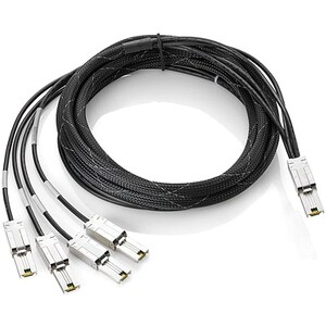 HPE 4 m SAS Data Transfer Cable - First End: 1 x Mini-SAS - Second End: 4 x Mini-SAS