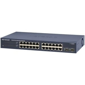 Netgear ProSafe JGS524 Gigabit Ethernet Switch - 24 Ports - Gigabit Ethernet - 10/100/1000Base-T - 2 Layer Supported - Des