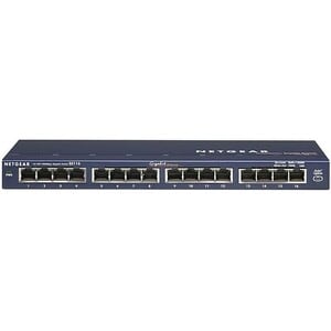 Netgear ProSafe GS116 Gigabit Dekstop Switch - 16 Ports - Gigabit Ethernet - 10/100/1000Base-T - 2 Layer Supported - Wall 