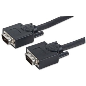 Manhattan CABLE MONITOR SVGA 8MM HD15M-M 30.0M - Extremo Secundario: 1 x 15-pin HD-15 - Male - Admite hasta1360 x 768 - Ap