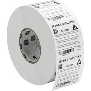 Zebra Z-Ultimate 3000T Thermal Label - 50.80 mm Width x 25.40 mm Length - Permanent Adhesive - Rectangle - Thermal Transfe