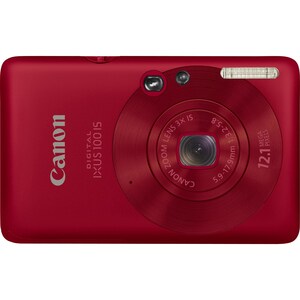 Canon Digital IXUS 100 IS 12.1 Megapixel Compact Camera - Red - 6.4 cm (2.5")LCD - Optical Viewfinder - 3x Optical Zoom - 