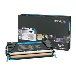 Lexmark C736H2CG Laserdruck Tonerkartusche - Cyan - Originaler Pack - 10.000 Seiten