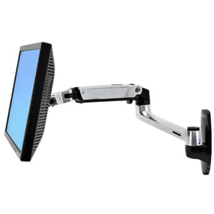 Ergotron Mounting Arm for LCD Monitor, Monitor, TV - Polished Aluminum - 34" Screen Support - 24.91 lb Load Capacity - 100