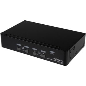 StarTech.com 4 Port USB DisplayPort KVM Switch with Audio - Share keyboard, mouse, and DisplayPort display between 2 HD mu