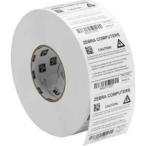 Zebra Z-Ultimate 2000T Thermal Label - 1/2" Width x 1/4" Length - Permanent Adhesive - Rectangle - Thermal Transfer - Glos