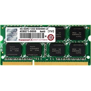 Transcend TS512MSK64V1N 4GB DDR3 SDRAM Memory Module - For Notebook - 4 GB - DDR3-1066/PC3-8500 DDR3 SDRAM - 1066 MHz - 20