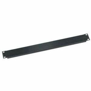 Middle Atlantic 1RU Flanged Blank Aluminum Rack Panel - Black Brushed