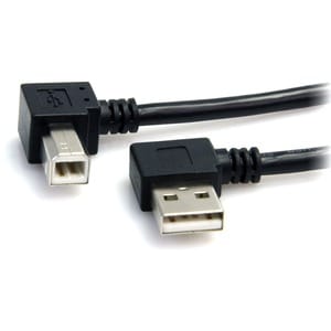 StarTech.com 3 ft A Right Angle to B Right Angle USB Cable - M/M - Connect USB 2.0 peripherals to your computer, for insta