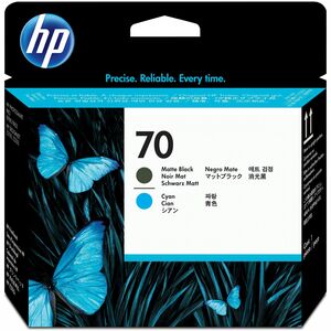 HP 70 Original Standard Yield Inkjet Printhead - Single Pack - Matte Black, Matte Cyan - 1 Each - Inkjet - Standard Yield 