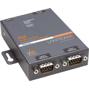 Lantronix EDS2100 2-Port Secure Device Server - Twisted Pair - 1 x Network (RJ-45) - 2 x Serial Port - 10/100Base-TX - Fas