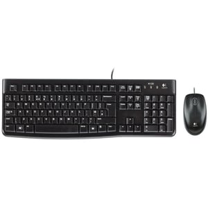 Logitech MK120 Desktop - USB Cable Keyboard - USB Cable Mouse - Optical - 1000 dpi - Retail