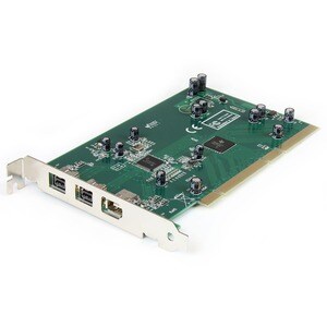 StarTech.com 3 Port 2b 1a PCI 1394b FireWire Adapter Card with DV Editing Kit - Add 2 FireWire-800 and 1 FireWire-400 to y