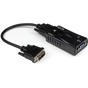 StarTech.com High Resolution Video DVI to VGA Converter - Cable for Monitor, Projector - First End: 1 x 19-pin DVI-D Digit
