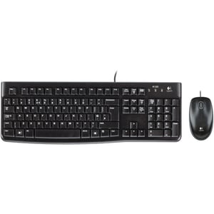 Logitech MK120 Keyboard & Mouse - QWERTY - English (US) - USB Cable Keyboard - USB Cable Mouse - Optical - 1000 dpi