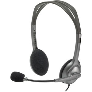 Logitech H110 Com fios Headset Estéreo Fone de ouvido - Preto, Prata - Binaural - Semi-aberto - 32 Ohm - 20 Hz para 20 kHz