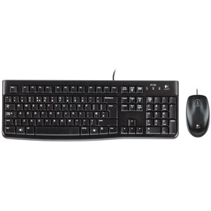 Logitech MK120 Teclado e rato - Espanhol - USB Cabo Teclado - USB Cabo Rato - Ótico - Simétrico