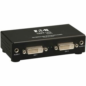 Eaton Tripp Lite Series 2-Port DVI Splitter with Audio and Signal Booster, Single-Link 1920x1200 at 60Hz/1080p (DVI F/2xF)