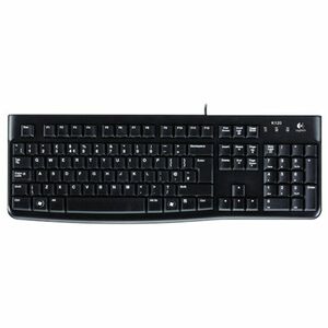 Logitech K120 Keyboard - Cable Connectivity - USB Interface - English (US), International - USB Interface - English (US), 