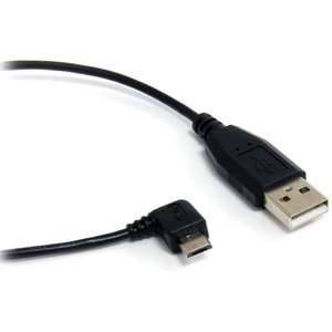 StarTech.com 1 ft Micro USB Cable - A to Right Angle Micro B - Charge and sync Micro USB devices, even in tight spaces - 1