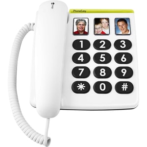 Téléphone filaire sénior Doro PhoneEasy 331ph - Blanc - 1 x Ligne(s) téléphonique(s) - mémoires photo 
