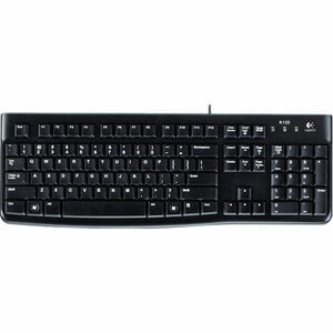 Logitech K120 Keyboard - Cable Connectivity - USB Interface - AZERTY Layout - Black - USB Interface - AZERTY Keys Layout