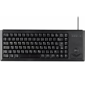 CHERRY G84-4400 Keyboard - Cable Connectivity - USB Interface - Trackball - Black - 84 Key