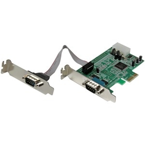 StarTech.com 2 Port Low Profile PCI Express Serial Card - 16550 - Add 2 high-speed RS-232 serial ports to your low profile