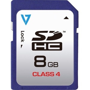 V7 VASDH8GCL4R-1N 8 GB Class 4 SDHC - 8GB Class 4 SDHC Card