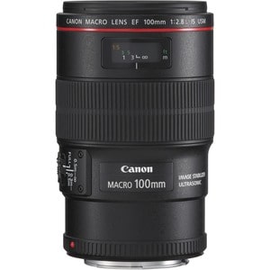 Canon EF 3554B005AA - 100 mm - f/32 - f/2.8 - Macro Fixed Lens for Canon EF/EF-S - 67 mm Attachment - 1x Magnification - 7