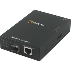 Perle S-1110-SFP Gigabit Ethernet Media Converter - 1 x Network (RJ-45) - 10/100/1000Base-T - 1 x SFP Slots - External, Ra