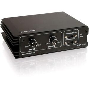C2G Plenum-Rated 45 Watt Stereo Mixer/Amplifier - 20 Hz to 20 kHz