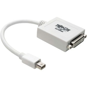 Eaton Tripp Lite Series Keyspan Mini DisplayPort to DVI Adapter, Video Converter for Mac/PC, White (M/F), 6-in. (15.24 cm)