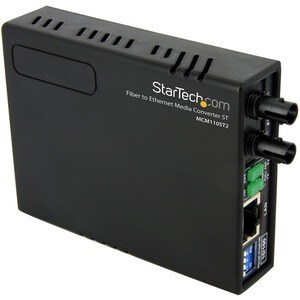StarTech.com MCM110ST2GB Transceiver/Media Converter - 2 Port(s) - 1 x Network (RJ-45) - 1 x ST - DuplexST Port - Optical 