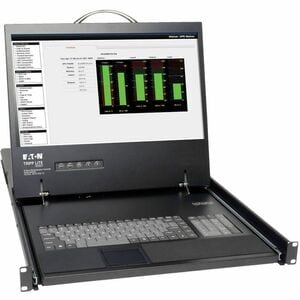 Eaton Tripp Lite Series NetCommander 8-Port Cat5 1U Rack-Mount Console KVM Switch with 19-in. LCD, TAA - 8 Computer(s) - 1