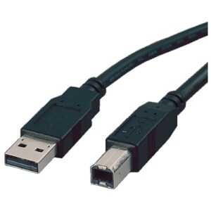 ROLINE USB 2.0 Kabel, Typ A-B, schwarz, 4,5 m