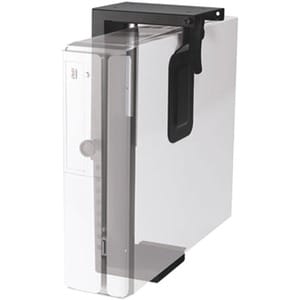 Newstar Under Desk PC Mount (Suitable PC Dimensions - Height: 20-36 cm / Width: 5-10 cm) - Black - Height Adjustable - 10 