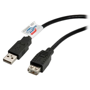 ROLINE USB 2.0 Kabel, Typ A-A, ST/BU, schwarz, 1,8 m