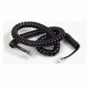 Belkin Pro Series Coiled Telephone Handset Cable - RJ-11 Male Phone - RJ-11 Male Phone - 12ft - Black