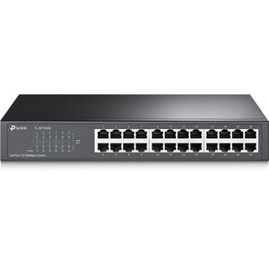 TP-Link TL-SF1024D 24 Ports Ethernet Switch - Fast Ethernet - 10/100Base-TX - 2 Layer Supported - Twisted Pair - Desktop, 