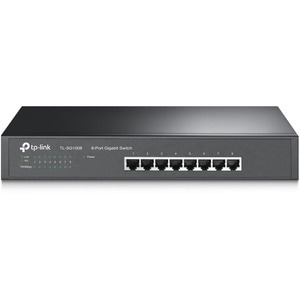 TP-Link TL-SG1008 8 Ports Ethernet Switch - Gigabit Ethernet - 10/100/1000Base-T - 2 Layer Supported - Twisted Pair - Rack