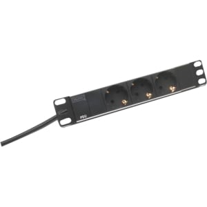 Digitus Steckdosenleiste mit Aluminiumprofil, 3-fach Schutzkontaktsteckdose, 2 m Zuleitung Schutzkontaktstecker. Kabelläng