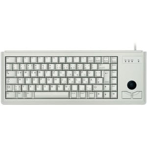 CHERRY G84-4400 Keyboard - Cable Connectivity - PS/2 Interface - Trackball - English (US) - Light Grey - 83 Key