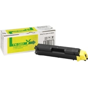 Kyocera TK-580Y Original Laser Toner Cartridge - Yellow Pack - 2800 Pages